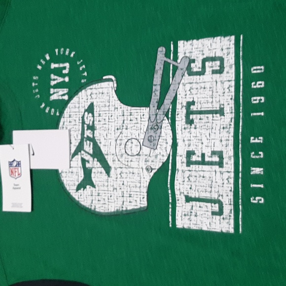 New. Nike Mens New York Jets Historic Logo Green Long Sleeve T-Shirt. Size Large - Picture 2 of 5